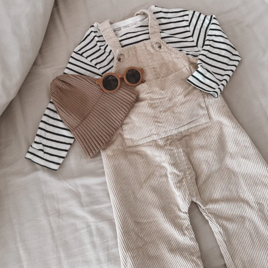 Corduroy Overalls - Cream